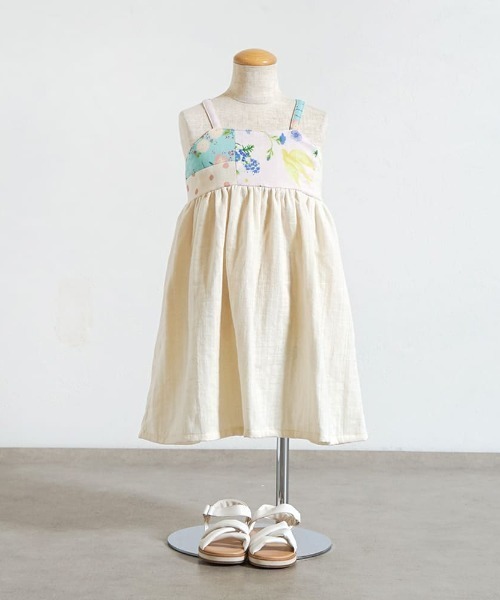 NAOMI ITO（ナオミイトウ）の「【NAOMI ITO(ナオミイトウ)】 パッチワークワンピース 70-80・80-90・90-100cm（ワンピース・キッズ・キナリ/ベージュ・70-80cm/90-100cm/80-90cm）」の13枚目の写真