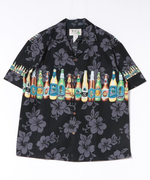 Kahiko（カヒコ）の「【Kahiko】KY'S ハワイビアMEN'Sアロハシャツ（シャツ/ブラウス・メンズ・ネイビー/ブラック・L/M）」の2枚目の写真