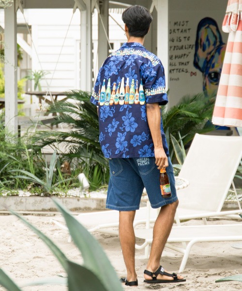 Kahiko（カヒコ）の「【Kahiko】KY'S ハワイビアMEN'Sアロハシャツ（シャツ/ブラウス・メンズ・ネイビー/ブラック・L/M）」の7枚目の写真