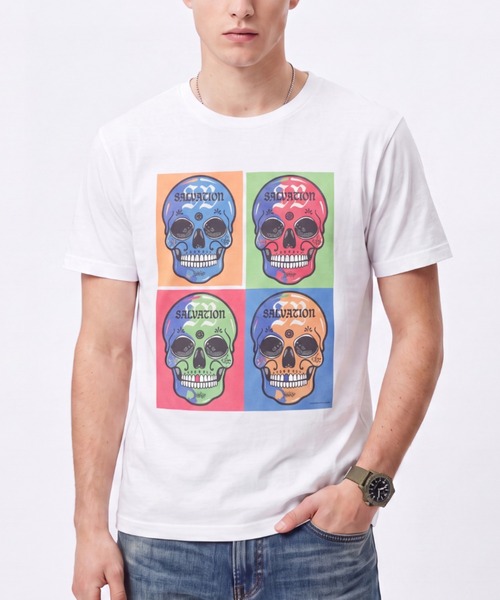 INNOCENT(イノセント)の「【T18】【Salvation/サルベーション】MEXICAN SKULL TEE(Tシャツ/カットソー・メンズ・その他1/その他2/その他3・MEDIUM/LARGE)」の2枚目の写真