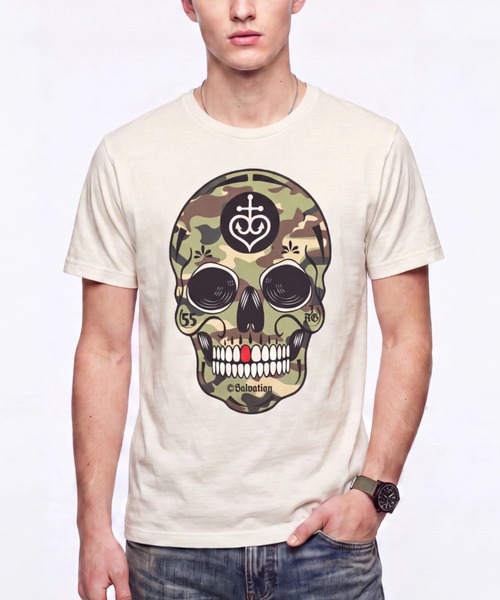 INNOCENT(イノセント)の「【T18】【Salvation/サルベーション】MEXICAN SKULL TEE(Tシャツ/カットソー・メンズ・その他1/その他2/その他3・MEDIUM/LARGE)」の3枚目の写真