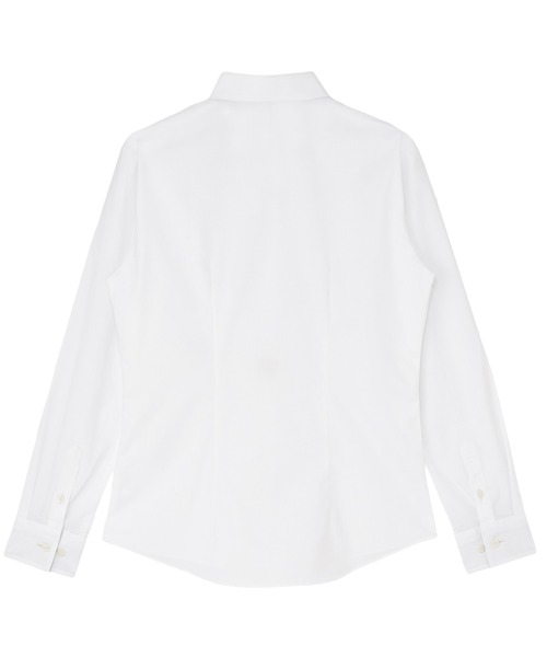 TOKYO SHIRTS（トウキョウシャツ）の「【透け防止】 形態安定ノンアイロン ワイド 長袖ビジネスワイシャツ（ビジネスシャツ・レディース・ホワイト・S/L/M/LL/XL）」の5枚目の写真