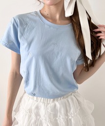 ハート刺繍コンパクトTee