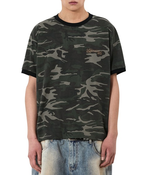 OY（オーワイ）の「『OY/オーワイ』CRUCAMO RINGER TEE/クルカモリンガーTシャツ（Tシャツ/カットソー・メンズ・カモフラージュ・L/M）」の2枚目の写真