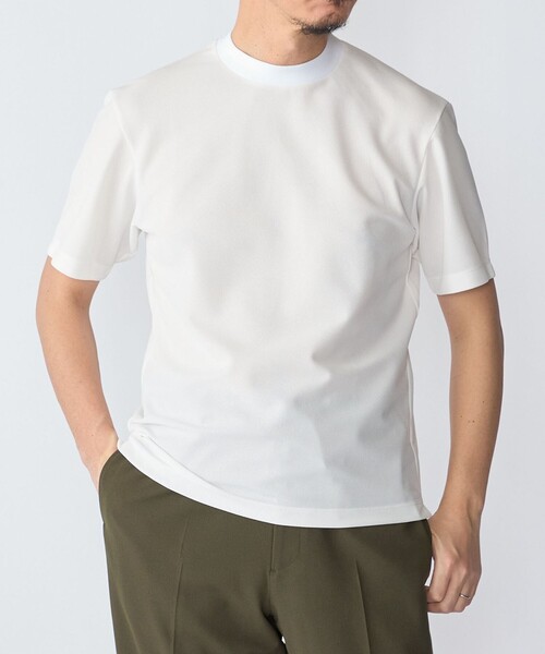 SHIPS(シップス)の「SHIPS:〈洗濯機可能〉FIELD SENSOR(R) ショート スリーブ Tシャツ(セットアップ対応)(Tシャツ/カットソー・メンズ・ホワイト/チャコールグレー/ブラック/オリーブ・SMALL/MEDIUM/LARGE/X-LARGE)」の2枚目の写真
