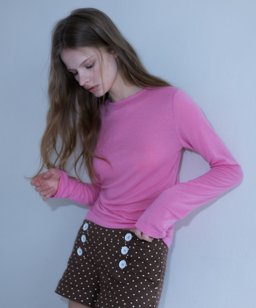 LARTIGENT(ラーティゼン)の「L23 SLIM TENCEL T-SHIRT(PINK)(Tシャツ/カットソー・レディース・その他・FREE)」の2枚目の写真