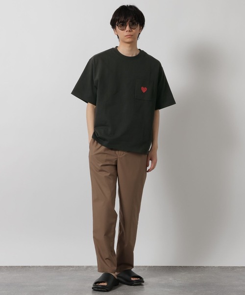 LAKOLE(ラコレ)の「ハートワンポイントポケTEE / 652946(Tシャツ/カットソー・メンズ・ブラック/ホワイト/アクア/ブラウン・LARGE/MEDIUM)」の13枚目の写真