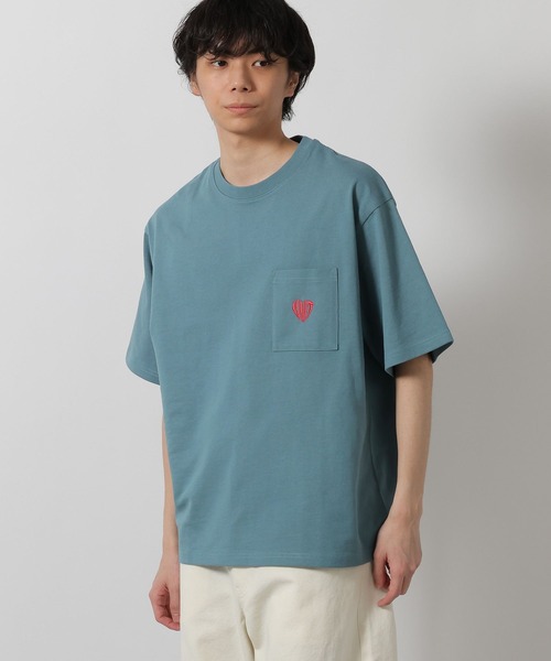LAKOLE(ラコレ)の「ハートワンポイントポケTEE / 652946(Tシャツ/カットソー・メンズ・ブラック/ホワイト/アクア/ブラウン・LARGE/MEDIUM)」の18枚目の写真