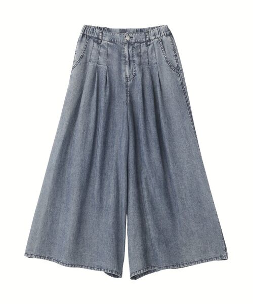 YECCA VECCA（イェッカヴェッカ）の「バイオ加工ヴィンテージデニムワイドパンツ（デニムパンツ・レディース・インディゴブルー/グレー・FREE）」の15枚目の写真