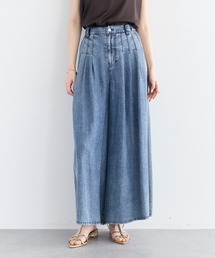 YECCA VECCA（イェッカヴェッカ）の「バイオ加工ヴィンテージデニムワイドパンツ（デニムパンツ）」