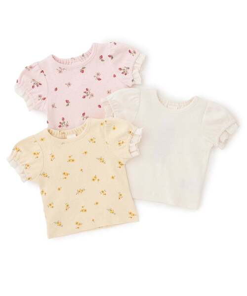 petit main(プティマイン)の「【プティプラ/ベビーサイズ】袖フリル半袖Tシャツ(その他ベビーウェア・キッズ・クリーム/ピンク/オフホワイト・80cm/70cm)」の10枚目の写真