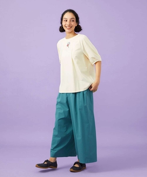 Jocomomola(ホコモモラ)の「Fuerte ワイドパンツ(その他パンツ・レディース・グリーン/パープル・40)」の3枚目の写真