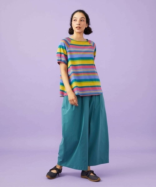 Jocomomola(ホコモモラ)の「Fuerte ワイドパンツ(その他パンツ・レディース・グリーン/パープル・40)」の4枚目の写真