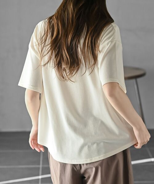 rps(アールピーエス)の「FeelCoolフルーツTシャツ(Tシャツ/カットソー・レディース・アイボリー/サックスブルー/ピンク・フリー)」の21枚目の写真