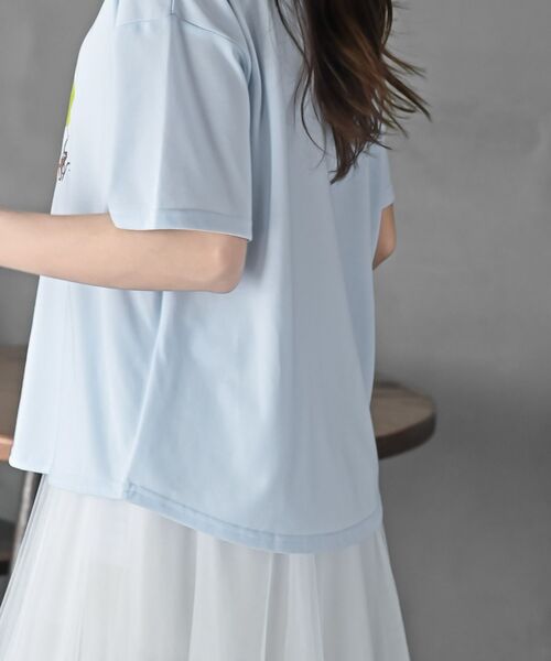 rps(アールピーエス)の「FeelCoolフルーツTシャツ(Tシャツ/カットソー・レディース・アイボリー/サックスブルー/ピンク・フリー)」の9枚目の写真