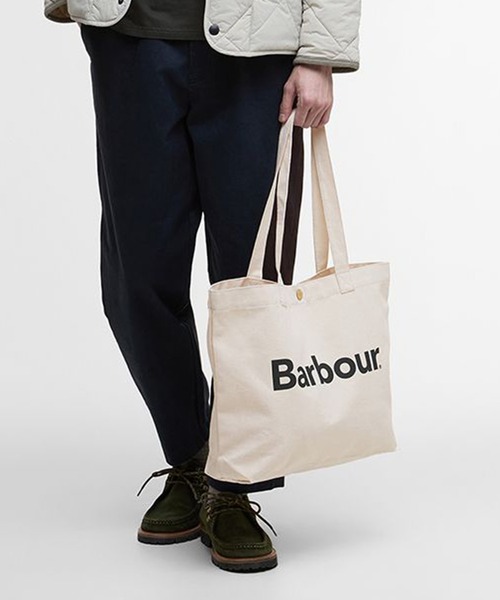 Barbour(バブアー)の「【Barbour】barbour logo tote bag ITK(トートバッグ・レディース・グリーン/ネイビー・FREE)」の1枚目の写真