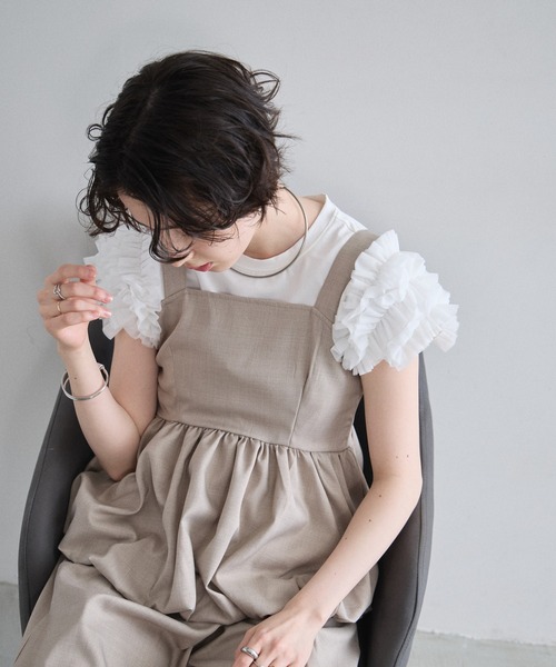 &. NOSTALGIA(アンドドットノスタルジア)の「バルーンキャミ×パンツセットアップ(セットアップ・レディース・ブラック/グレイッシュベージュ・FREE)」の7枚目の写真