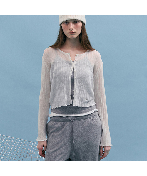 ROLAROLA(ロラロラ)の「NUBASIC LINEN CARDIGAN WHITE(カーディガン/ボレロ・レディース・ホワイト・FREE)」の1枚目の写真