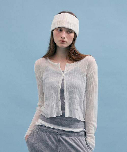 ROLAROLA(ロラロラ)の「NUBASIC LINEN CARDIGAN WHITE(カーディガン/ボレロ・レディース・ホワイト・FREE)」の2枚目の写真