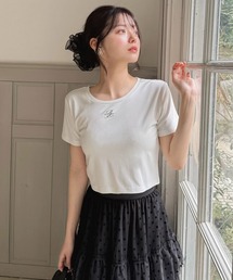 ロゴ刺しゅうコンパクトTシャツ