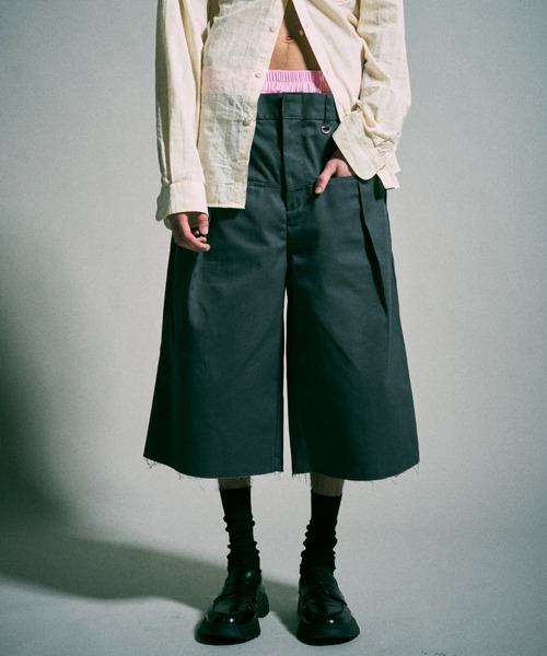 Dickies × CAMPHORWOOD 】LAYERED BOXER CUT-OFF WIDE CHINO SHORTS