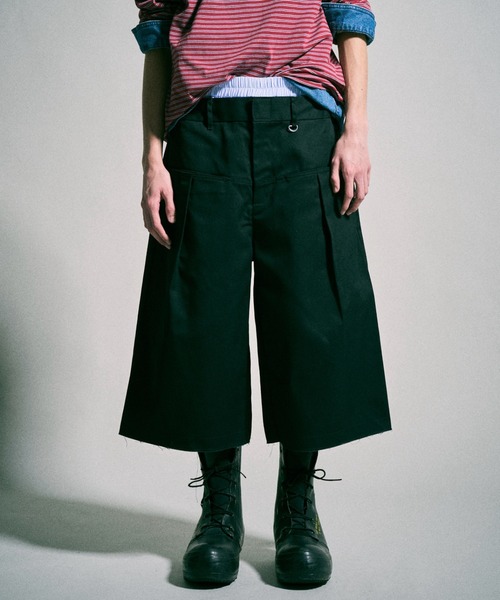 CAMPHOR WOOD(カンファーウッド)の「【 Dickies × CAMPHORWOOD 】LAYERED BOXER CUT-OFF WIDE CHINO SHORTS / 【 Dickies コラボレーション 】ボクサーレイヤードカットオフワイドチノショーツ(チノパンツ・メンズ・グレー/ブラック系・SMALL/MEDIUM/LARGE)」の22枚目の写真
