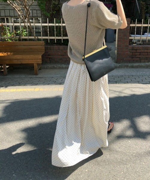 Emilie(エミリー)の「フレアシルエットスカート(スカート・レディース・ブラック/ホワイト・FREE)」の8枚目の写真