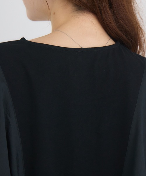 KATHARINE ROSS(キャサリンロス)の「【抗菌・防油・防汚・防水】フレアスリーブ 半袖Tシャツ(Tシャツ/カットソー・レディース・ホワイト/ブラック・FREE)」の17枚目の写真