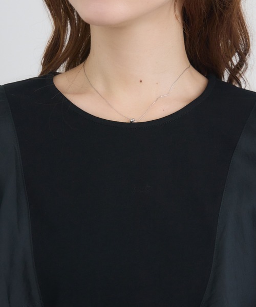 KATHARINE ROSS(キャサリンロス)の「【抗菌・防油・防汚・防水】フレアスリーブ 半袖Tシャツ(Tシャツ/カットソー・レディース・ホワイト/ブラック・FREE)」の12枚目の写真