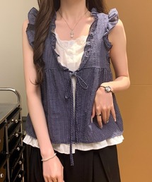 レイヤード風フリルトップス