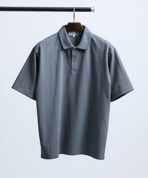 ABAHOUSE GRAY(アバハウスグレイ)の「【抗菌防臭/UVカット】シルキーポンチ 半袖ポロシャツ(ポロシャツ・メンズ・ホワイト/サックスブルー/チャコールグレー/ブラック/グレイッシュベージュ/モスグリーン・50/48/46/44)」の4枚目の写真