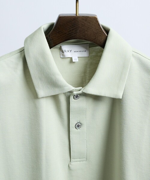 ABAHOUSE GRAY(アバハウスグレイ)の「【抗菌防臭/UVカット】シルキーポンチ 半袖ポロシャツ(ポロシャツ・メンズ・ホワイト/サックスブルー/チャコールグレー/ブラック/グレイッシュベージュ/モスグリーン・50/48/46/44)」の18枚目の写真