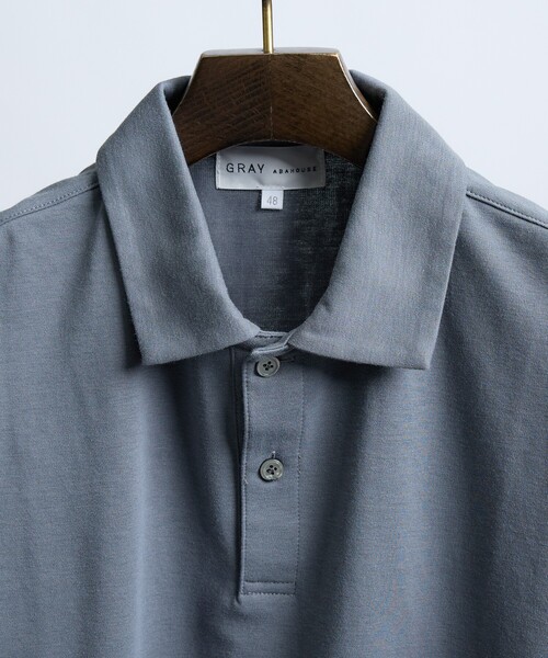 ABAHOUSE GRAY(アバハウスグレイ)の「【抗菌防臭/UVカット】シルキーポンチ 半袖ポロシャツ(ポロシャツ・メンズ・ホワイト/サックスブルー/チャコールグレー/ブラック/グレイッシュベージュ/モスグリーン・50/48/46/44)」の20枚目の写真