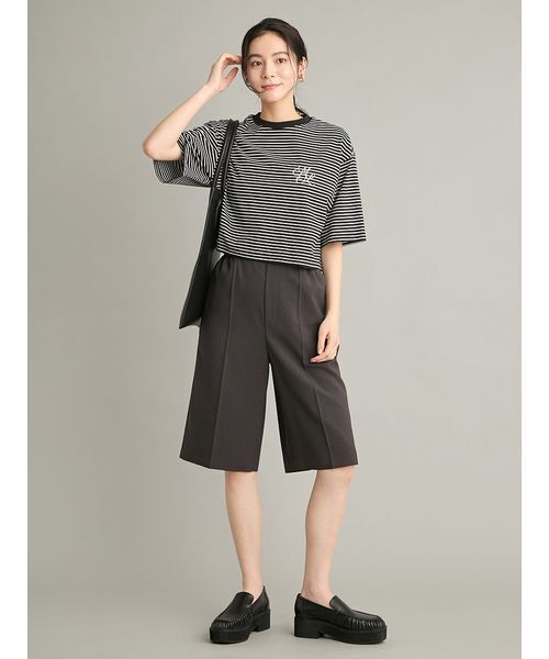 Mila Owen(ミラオーウェン)の「【接触冷感】ハイラインモノグラムTシャツ(Tシャツ/カットソー・レディース・ホワイト/ピンク/ダークブラウン/ブラウン/ライム/ブラック・1/0)」の18枚目の写真