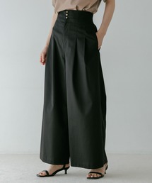 Andemiu | ハイウエストタックフレアパンツ653128(その他パンツ)