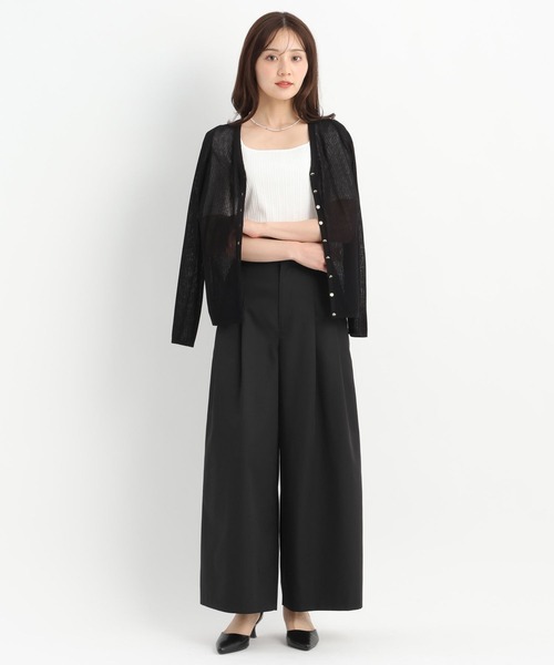 Andemiu(アンデミュウ)の「ハイウエストタックフレアパンツ653128(その他パンツ・レディース・ブラック/ベージュ・SMALL/MEDIUM)」の20枚目の写真