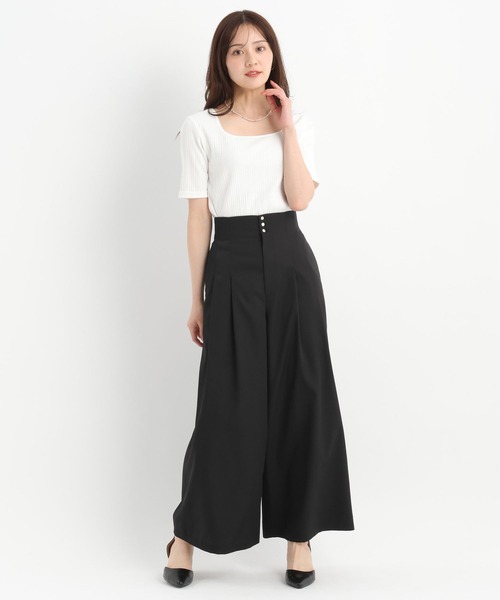 Andemiu(アンデミュウ)の「ハイウエストタックフレアパンツ653128(その他パンツ・レディース・ブラック/ベージュ・SMALL/MEDIUM)」の22枚目の写真