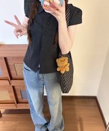 【LAMPOON】3つボタンブラウス