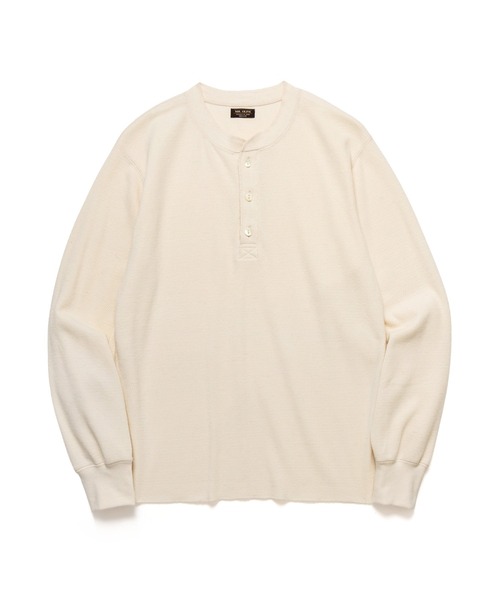 MR.OLIVE(ミスターオリーブ)の「JAPAN HERITAGE HONEYCOMB / HENLEY NECK JERSEY /M263122(Tシャツ/カットソー・メンズ・ナチュラル/ブラック・LARGE/MEDIUM)」の7枚目の写真