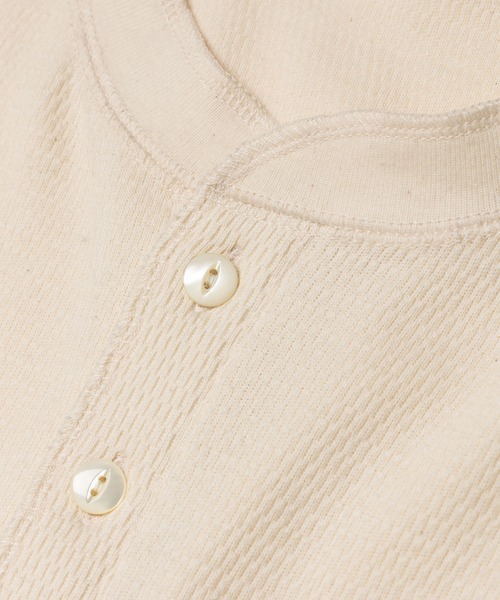 MR.OLIVE(ミスターオリーブ)の「JAPAN HERITAGE HONEYCOMB / HENLEY NECK JERSEY /M263122(Tシャツ/カットソー・メンズ・ナチュラル/ブラック・LARGE/MEDIUM)」の10枚目の写真