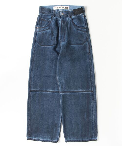 PRANK PROJECT(プランクプロジェクト)の「【2026Summer Pre-Order】スプレーストレートデニムパンツ / Spray-Dyed Straight Denim Pants(デニムパンツ・レディース・ホワイト/ブルー・36/38)」の2枚目の写真