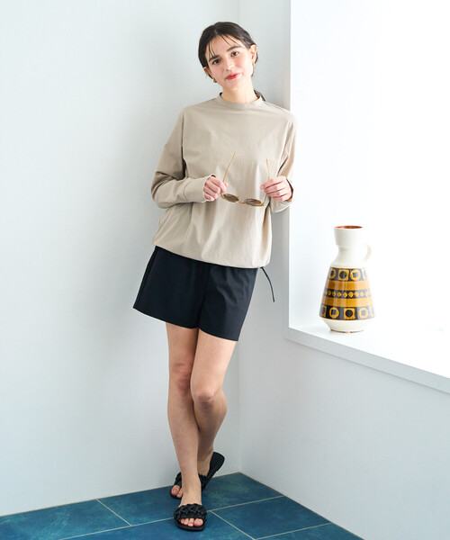 FREAK'S STORE(フリークスストア)の「限定展開 ラッシュガード セット(トップス・パンツ)(ラッシュガード・レディース・ベージュ/チャコールグレー/サックスブルー/ブルーグリーン/ブラック・SMALL/MEDIUM)」の13枚目の写真