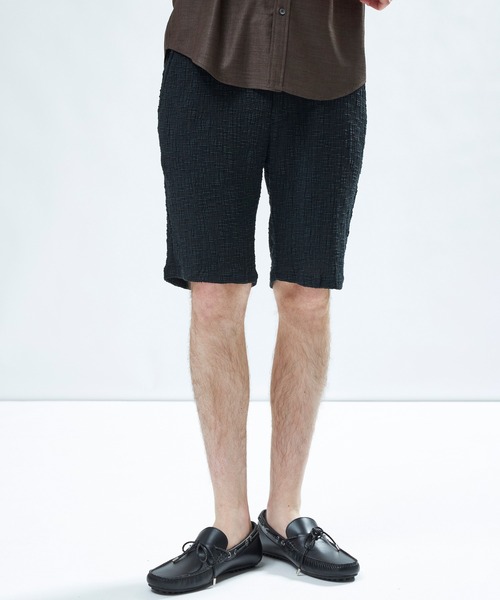 MEN'S BIGI(メンズビギ)の「スラブカールマイヤー イージーショートパンツ(その他パンツ・メンズ・ブラック/ネイビー・02/04/03)」の2枚目の写真