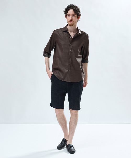 MEN'S BIGI(メンズビギ)の「スラブカールマイヤー イージーショートパンツ(その他パンツ・メンズ・ブラック/ネイビー・02/04/03)」の8枚目の写真