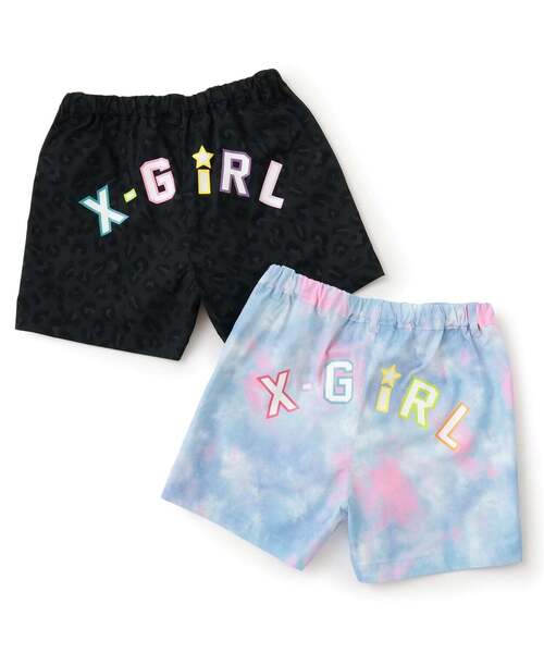 X-girl Stages(エックスガールステージス)の「【遮熱・接触冷感・吸水速乾】総柄ショートパンツ(その他パンツ・キッズ・ブラック/ライトブルー・140cm/130cm/120cm/110cm/100cm)」の7枚目の写真