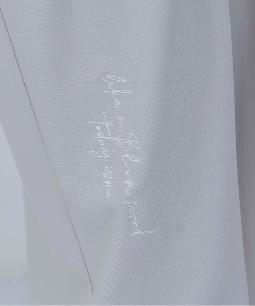 Eimee Law（エイミーロウ）の「刺繍ツータック ワイドパンツ（その他パンツ・レディース・ライトブルー/ブラック/ライトベージュ・MEDIUM）」の11枚目の写真