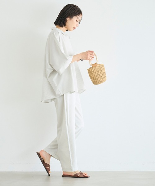 coca（coca）（コカ）の「とろみサッカーイージーパンツ（その他パンツ・レディース・ネイビー/ライトグレー・L/S/M）」の10枚目の写真