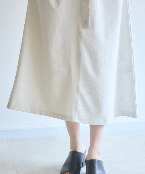 Paradise Picnic(パラダイスピクニック)の「33℃ ミリタリーベストレイヤードワンピース(ワンピース・レディース・カーキ/アイボリー・FREE)」の14枚目の写真