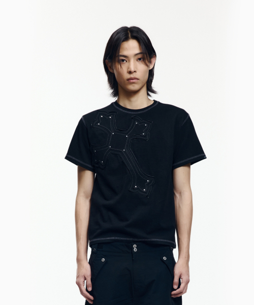 AAKAM(アーカム)の「Big Patch CROS2 Half Top (Black)(Tシャツ/カットソー・レディース・その他・1/2)」の9枚目の写真