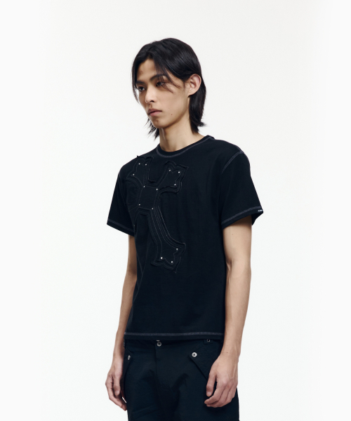 AAKAM(アーカム)の「Big Patch CROS2 Half Top (Black)(Tシャツ/カットソー・レディース・その他・1/2)」の10枚目の写真